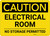 Caution: Electrical Room No Storage Permitted landscape