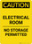 Caution: Electrical Room No Storage Permitted Portrait