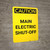 Caution: Main Electric Shut-Off Portrait
