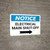 Notice: Electrical Main Shut-Off Landscape with Right Arrow
