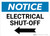 Notice: Electrical Shut-Off Landscape with Left Arrow
