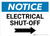 Notice: Electrical Shut-Off Landscape with Right Arrow