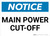 Notice: Main Power Cut-Off Landscape