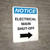 Notice: Electrical Main Shut-Off Portrait Right Arrow