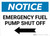 Notice: Emergency Fuel Pump Shut Off with Left Arrow Landscape