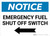 Notice: Emergency Fuel Shut Off Switch with Left Arrow Landscape