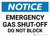 Notice: Emergency Gas Shut-Off Do Not Block Landscape
