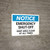 Notice: Emergency Shut-Off with Keep Area Clear At All Times Landscape