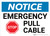 Notice: Emergency Pull Cable with Stop Icon Landscape