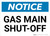 Notice: Gas Main Shut-Off Landscape