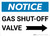 Notice: Gas Shut-Off Valve with Right Arrow Landscape