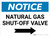 Notice: Natural Gas Shut-Off Valve with Right Arrow Landscape