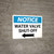 Notice: Water Valve Shut-Off with Left Arrow Landscape