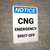 Notice: CNG (Compressed Natural Gas) Emergency Shut Off Portrait