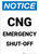 Notice: CNG (Compressed Natural Gas) Emergency Shut Off Portrait