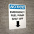 Notice: Emergency Fuel Pump Shut Off with Down Arrow Portrait