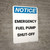 Notice: Emergency Fuel Pump Shut-off with Icon Portrait