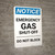 Notice: Emergency Gas Shut-Off Do Not Block Portrait