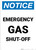 Notice: Emergency Gas Shut-Off Portrait