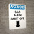 Notice: Gas Main Shut Off with Down Arrow Portrait