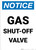 Notice: Gas Shut Off Valve Portrait