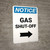 Notice: Gas Shut-Off with Right Arrow Portrait