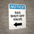 Notice: Gas Shut-Off Valve with Left Arrow Portrait