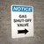 Notice: Gas Shut-Off Valve with Right Arrow Portrait
