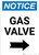 Notice: Gas Valve with Right Arrow Portrait