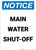 Notice: Main Water Shut-Off Portrait