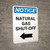 Notice: Natural Gas Shut-Off with Left Arrow Portrait