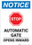 Notice: Stop - Automatic Gate Opens Inward with Icon Portrait