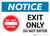 Notice: Exit Only - Do Not Enter with Icon Landscape
