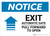 Notice: Exit - Automatic Gate - Pull Forward To Open Landscape