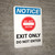 Notice: Exit Only - Do Not Enter with Icon Portrait