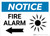 Notice: Fire Alarm with Left Arrow Landscape