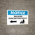 Notice: Wildfire Evacuation Route with Left Arrow Landscape