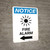 Notice: Fire Alarm with Left Arrow Portrait