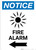 Notice: Fire Alarm with Left Arrow Portrait