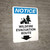 Notice: Wildfire Evacuation Route with Down Arrow and Icon Portrait
