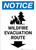 Notice: Wildfire Evacuation Route with Down Arrow and Icon Portrait