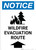 Notice: Wildfire Evacuation Route with Up Arrow and Icon Portrait