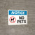 Notice: No Pets Landscape