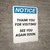 Notice: Thank You For Visiting - See You Again Soon Portrait
