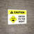 Caution: Enter To The Right with Icon Landscape