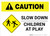 Caution: Slow Down - Children At Play with Icon Landscape
