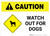 Caution: Watch Out for Dogs with Icon Landscape