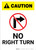 Caution: No Right Turn with Icon Portrait