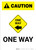 Caution: One Way Left with Icon Portrait
