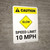 Caution: Slow - Speed Limit 10 MPH with Icon Portrait